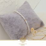 دستبند گوی و کوارتز سفید