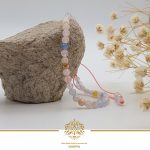 دستبند گوی طلا و مورگانایت