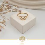 انگشتر مینیمال طرح نیم دایره